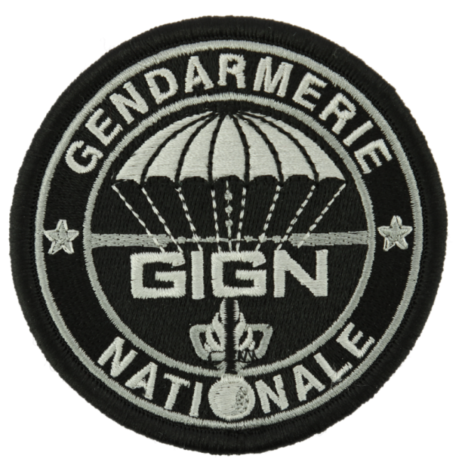 GIGN embleem rond lage zichtbaarheid zwart - DMB
