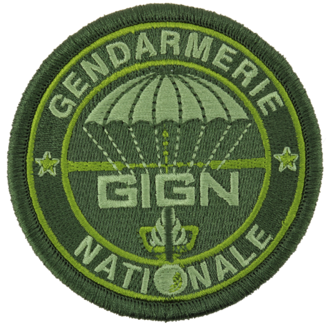 GIGN embleem rond lage zichtbaarheid groen - DMB