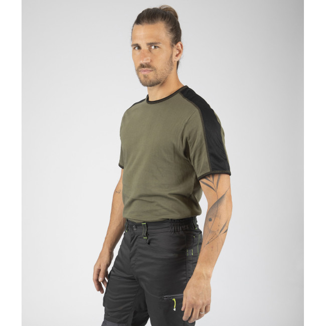 Kurzarm-T-Shirt für Herren Andy khaki - North Ways