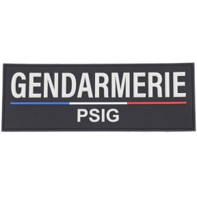 Bandeau Gendarmerie PSIG dos gilet 28 x 10 PVC 3D - DMB