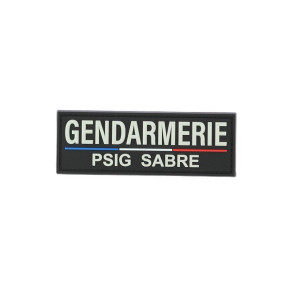 Opaska Gendarmerie PSIG Sabre przód kamizelki 10 x 3,5 PVC 3D - DMB