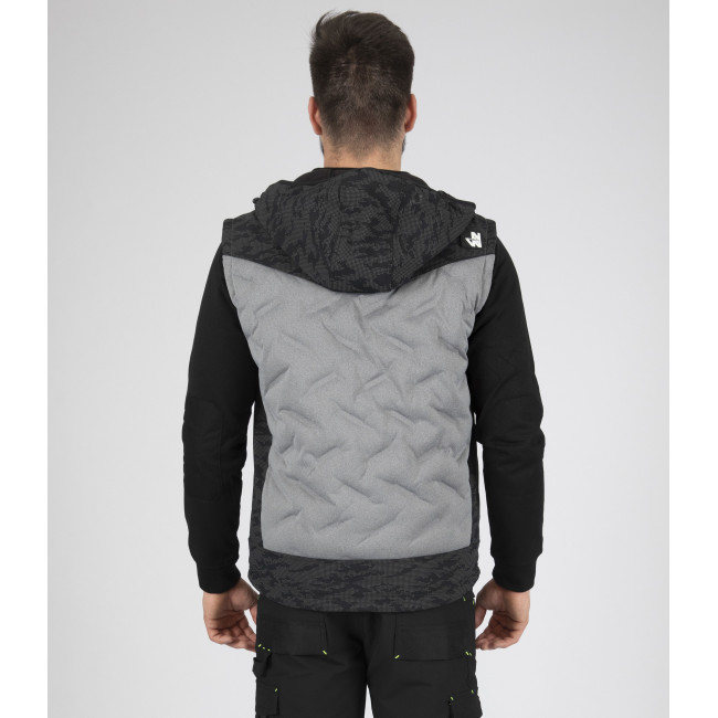 Doudoune de travail sans manche BARRES Gris chiné - Nine Worths by North Ways