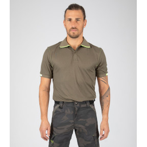Polo de travail Beven kaki/jaune fluo - Nine Worths by North Ways