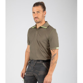Polo de travail Beven kaki/jaune fluo - Nine Worths by North Ways