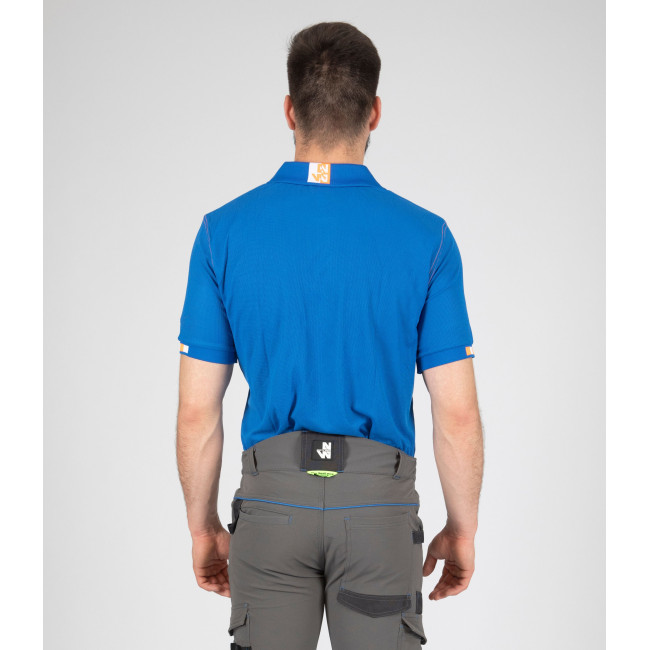 Polo de travail Beven bleu/orange - Nine Worths by North Ways