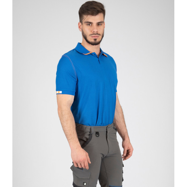 Polo de travail Beven bleu/orange - Nine Worths by North Ways