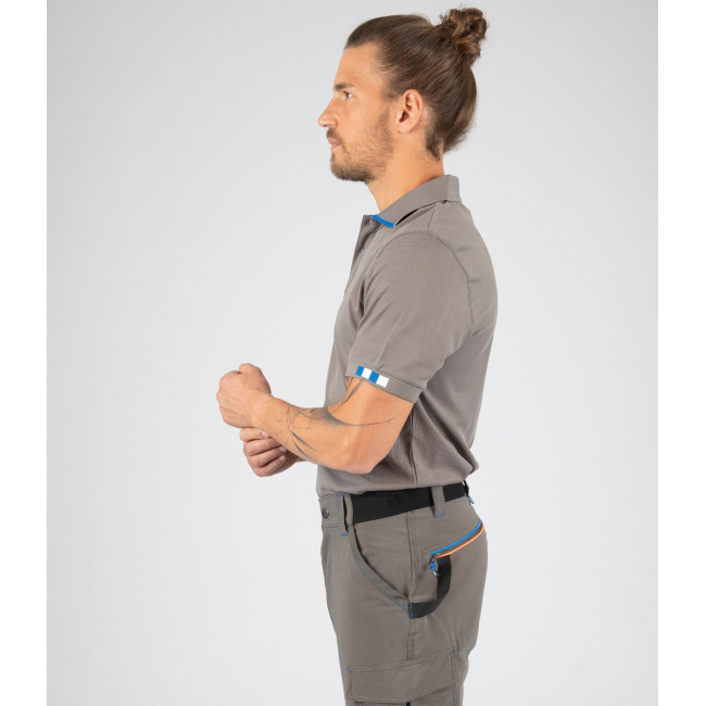 Arbeits-Poloshirt Beven Grau/Blau - Nine Worths by North Ways