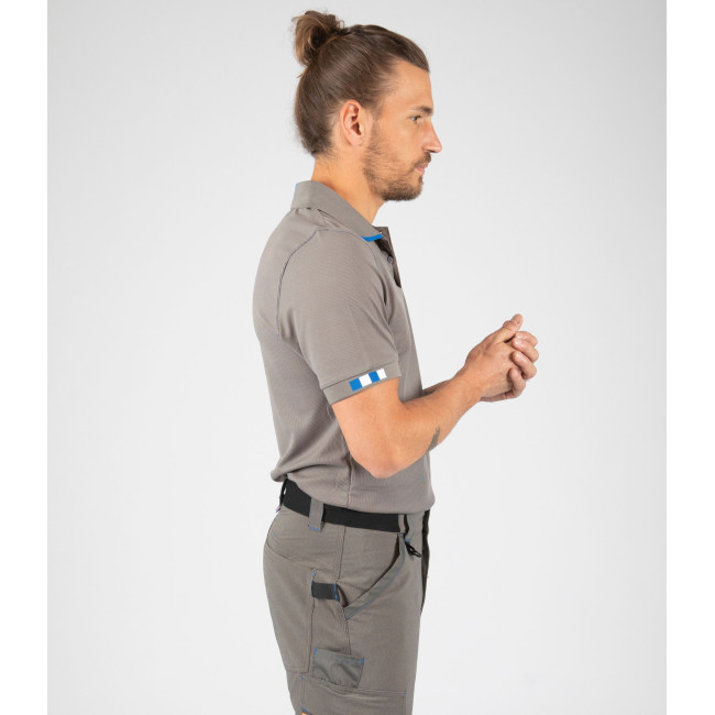 Arbeits-Poloshirt Beven Grau/Blau - Nine Worths by North Ways