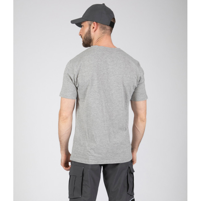 Arbeits-T-Shirt mit kurzen Ärmeln Luka grau meliert - Nine Worths by North Ways
