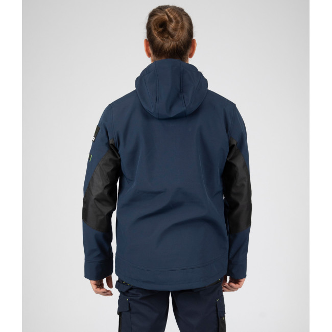 Softshell jas Borel marine en oranje fluo - Nine Worths by North Ways