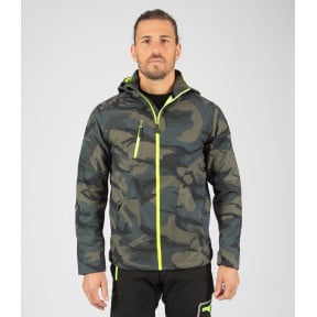Veste softshell Borel woodland et jaune fluo - Nine Worths by North Ways