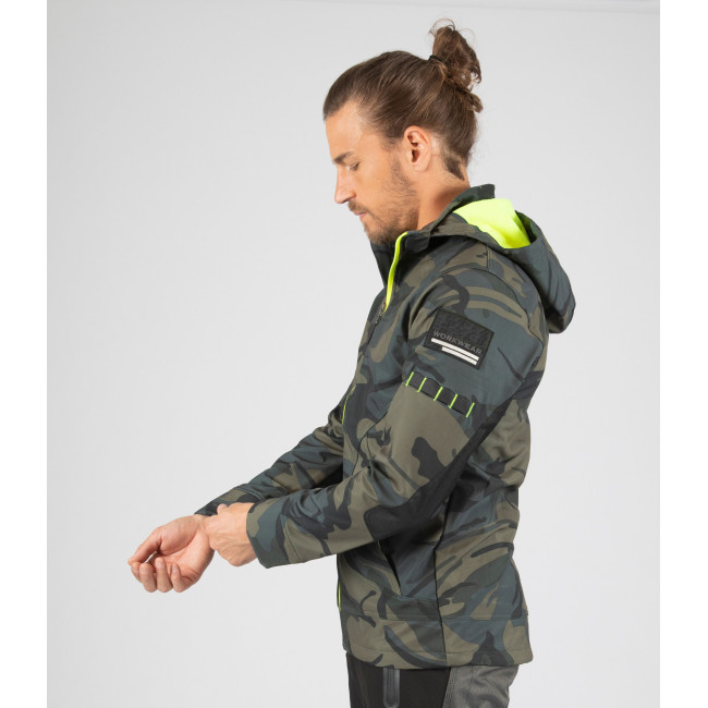 Kurtka softshell Borel woodland i żółty fluo - Nine Worths by North Ways