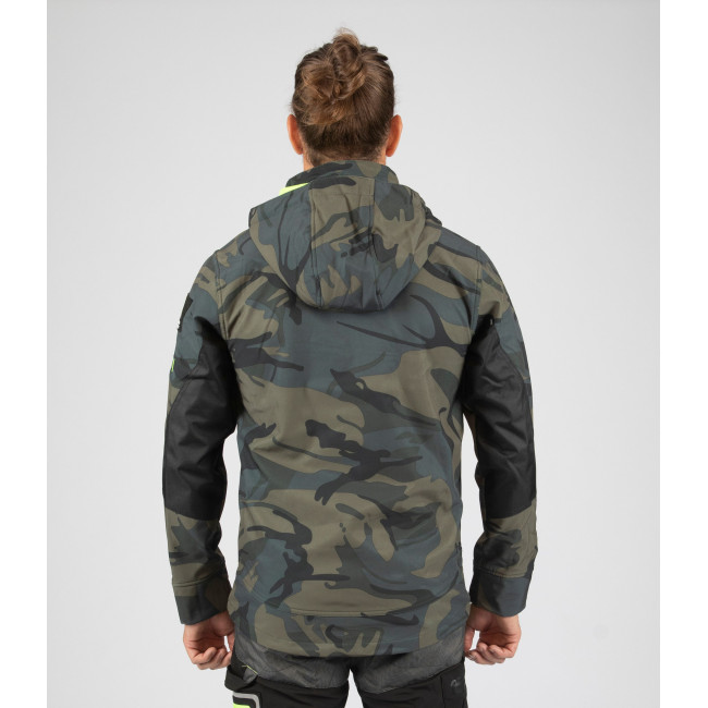 Veste softshell Borel woodland et jaune fluo - Nine Worths by North Ways