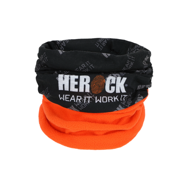 Fleece nekwarmer Hako oranje/zwart - Herock