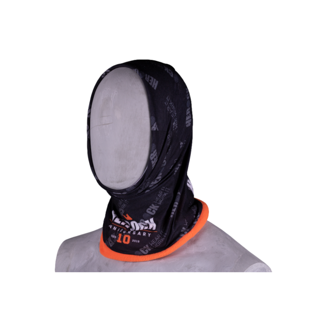Fleece nekwarmer Hako oranje/zwart - Herock