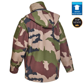 Softshell-Jacke Camo CE mit wasserdichten Reißverschlüssen - Patrol Equipement