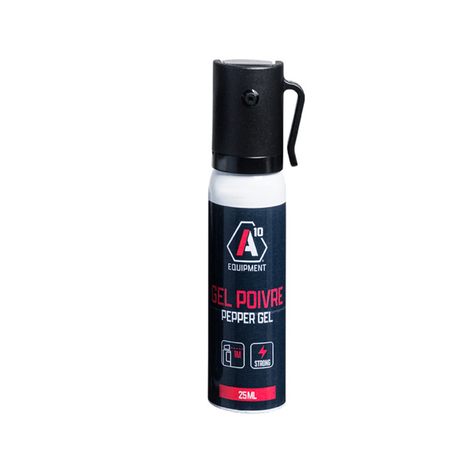 Aérosol lacrymogène anti-agression gel poivre 25 mL - A10 Equipment