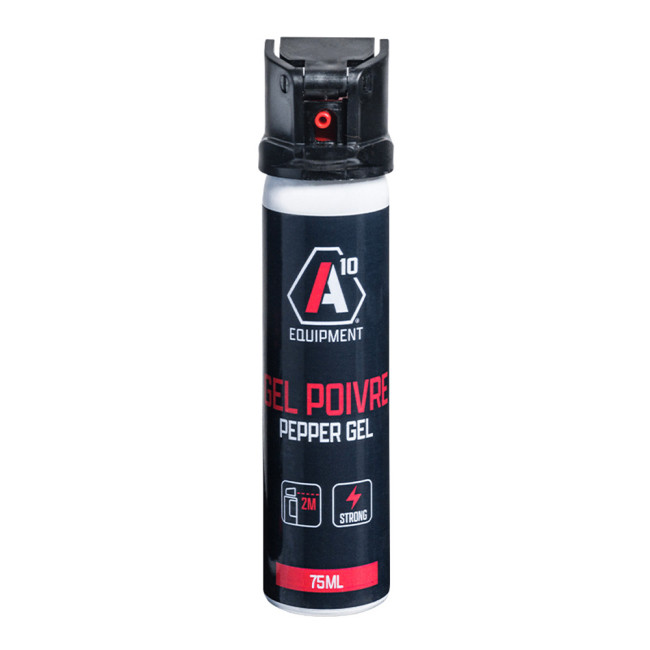 Aérosol lacrymogène anti-agression gel poivre 75 mL - A10 Equipment