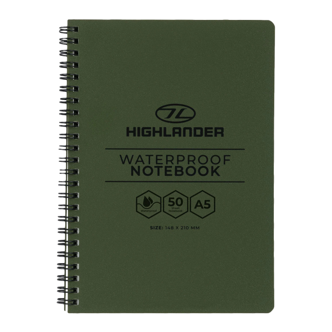 Carnet étanche 75x130mm - Vert Olive - Mil-Tec