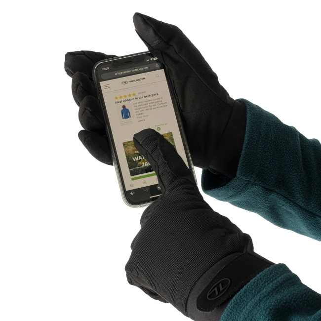Gants 100% waterproof Aqua-Tac noir - Highlander