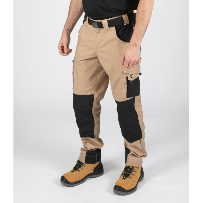 PANTALON DE TRAVAIL ADAM BEIGE / NOIR - NORTH WAYS