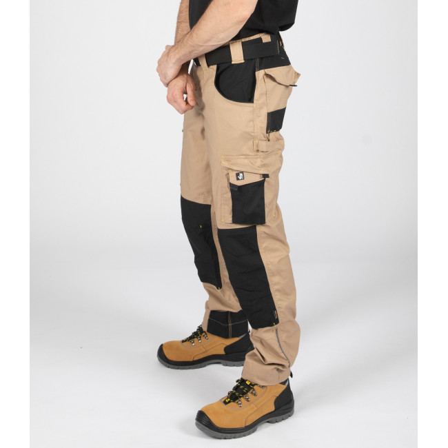 PANTALON DE TRAVAIL ADAM BEIGE / NOIR - NORTH WAYS
