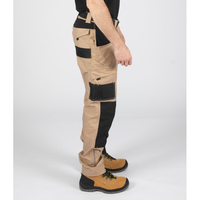 PANTALON DE TRAVAIL ADAM BEIGE / NOIR - NORTH WAYS