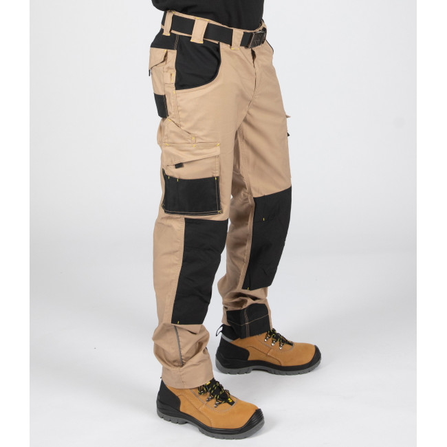 PANTALON DE TRAVAIL ADAM BEIGE / NOIR - NORTH WAYS