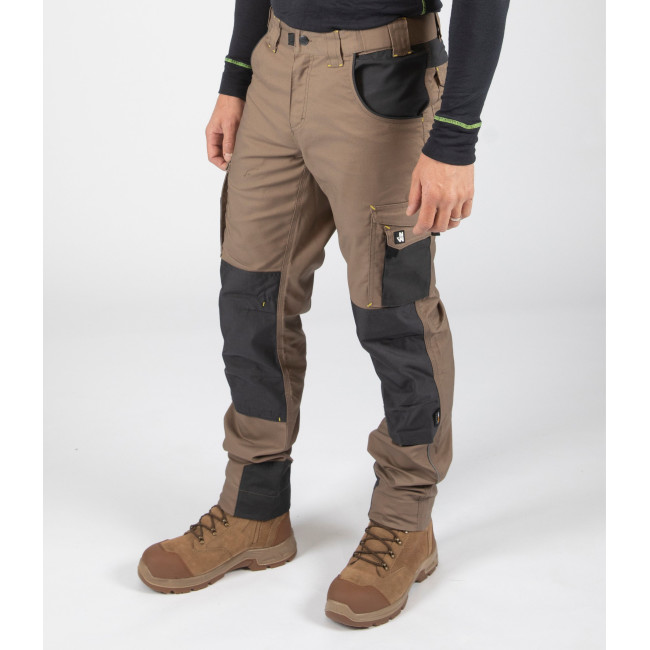 Pantalon de Travail Multipoches ADAM Brun/Anthracite - North Ways
