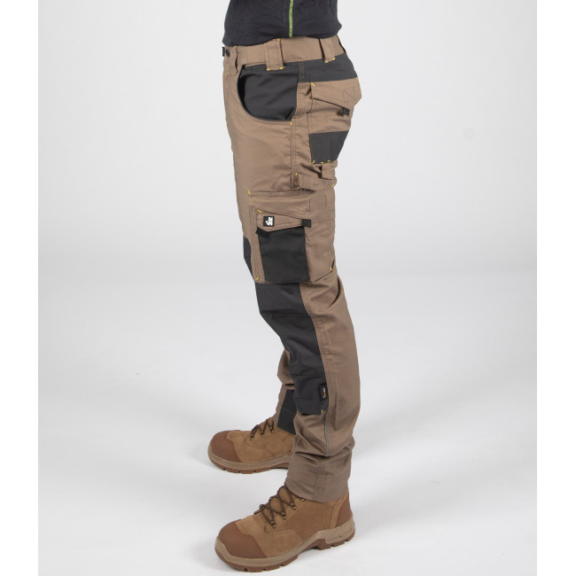 Pantalon de Travail Multipoches ADAM Brun/Anthracite - North Ways
