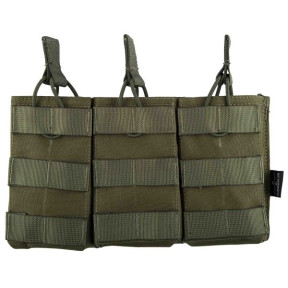 Potrójny uchwyt na magazynek 5.56 Action zielony OD - Invader Gear