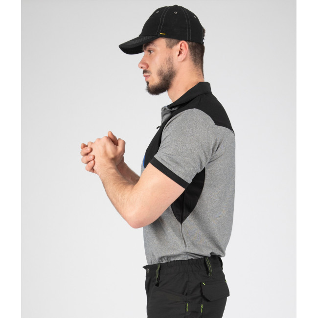 ARBEITS-POLOSHIRT HORTEN SCHWARZ / GRAU CHI - Nine Worths by North Ways