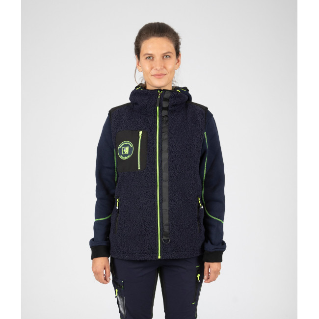 Vest MAYA marineblauw/fluorgeel - Nine Worths by North Ways