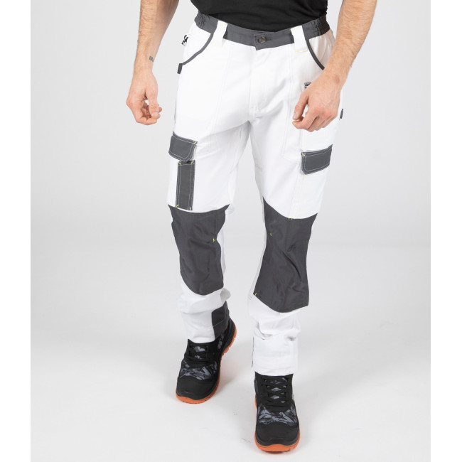 Pantalon de travail multipoches Cary blanc - Nine Worths by North Ways