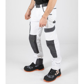 Werkbroek met meerdere zakken Cary wit - Nine Worths by North Ways