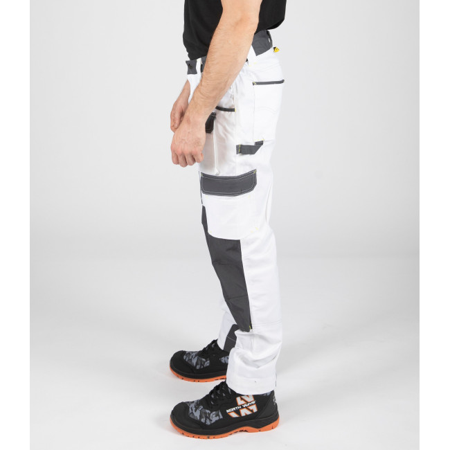 Pantalon de travail multipoches Cary blanc - Nine Worths by North Ways