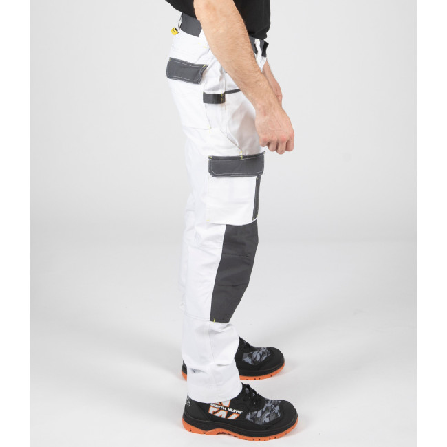 Pantalon de travail multipoches Cary blanc - Nine Worths by North Ways