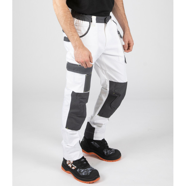 Pantalon de travail multipoches Cary blanc - Nine Worths by North Ways