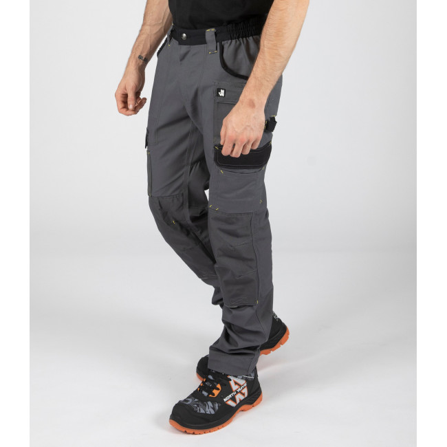 ARBEITSHOSE MIT VIELEN TASCHEN CARY GRAU UND SCHWARZ - North Ways