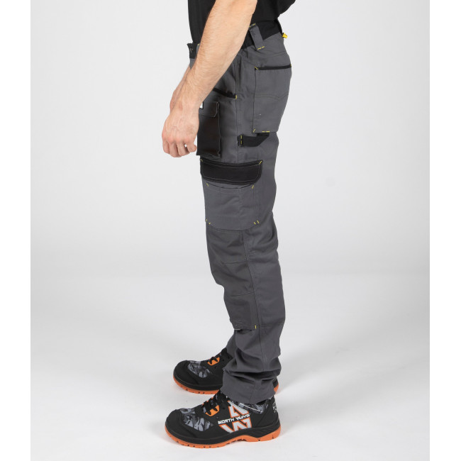 ARBEITSHOSE MIT VIELEN TASCHEN CARY GRAU UND SCHWARZ - North Ways