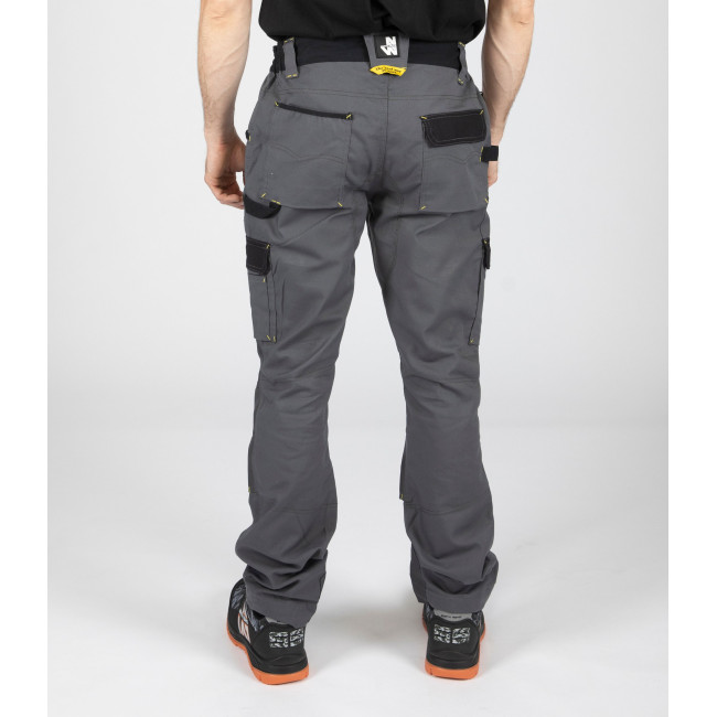 PANTALON DE TRAVAIL MULTIPOCHES CARY GRIS ET NOIR - North Ways