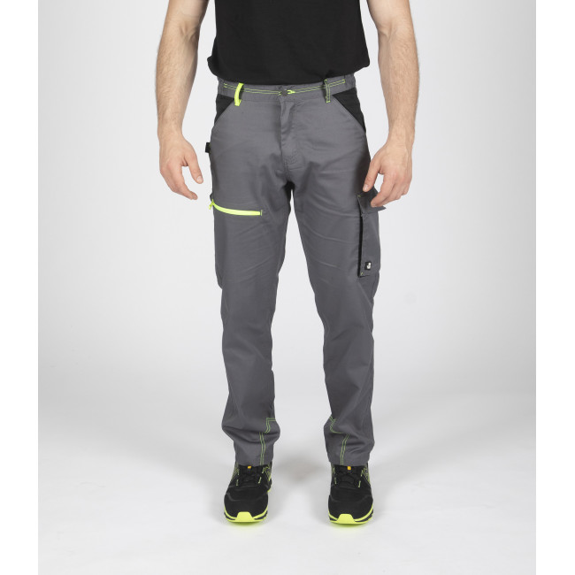 Broek Marlow grijs en fluogeel - North Ways