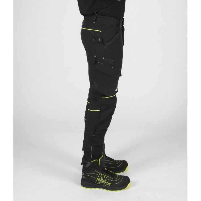 Pantalon de travail SACHA noir/jaune - North Ways