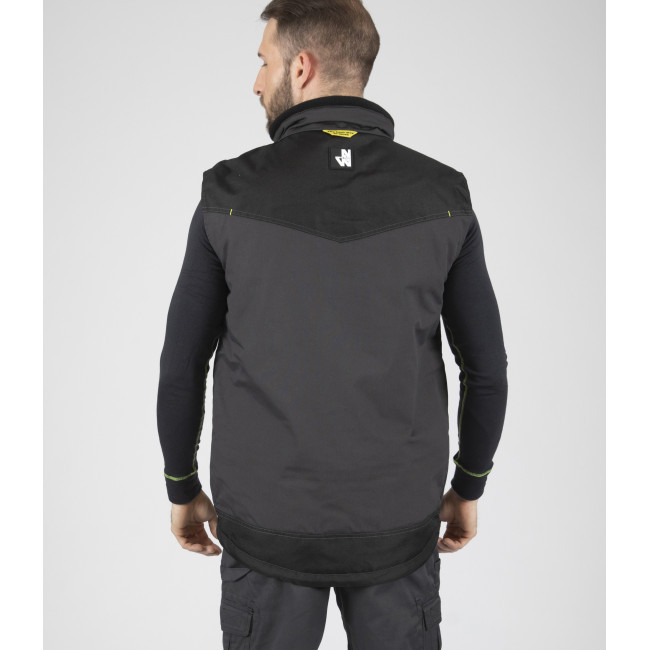 MOUWLOOS VEST ALI GRIJS EN ZWART - North Ways