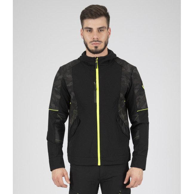 Werkblouson Garcia Zwart en geel fluo - North Ways
