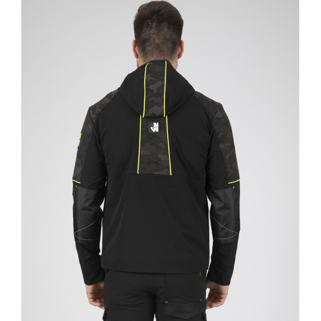 Bluza robocza Garcia Czarna i żółta fluo - North Ways