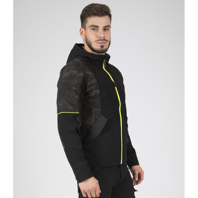 Bluza robocza Garcia Czarna i żółta fluo - North Ways