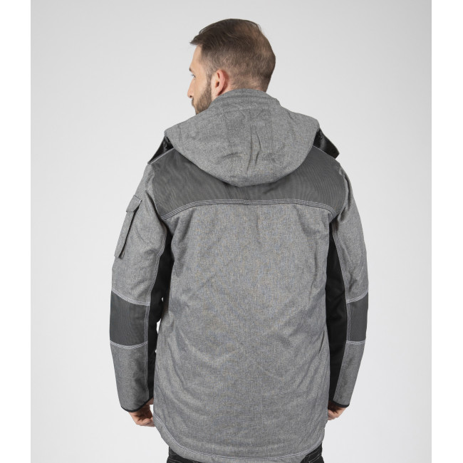 PARKA DE TRAVAIL GUILLAUMET GRIS CHINÉ / NOIR - Nine Worths by North Ways