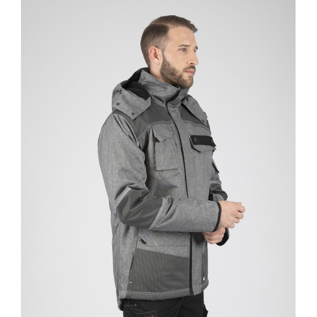 PARKA ROBOCZA GUILLAUMET SZARY MELANŻ / CZARNA - Nine Worths by North Ways
