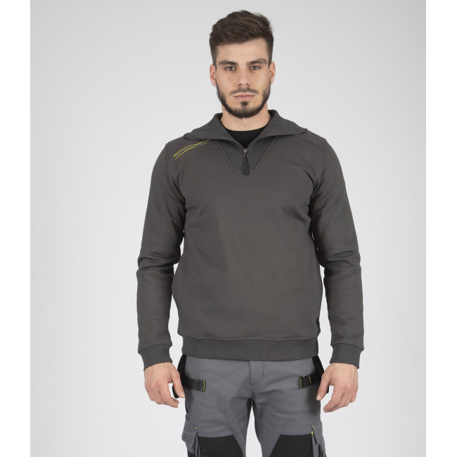 GEBREIDE TRUI STIJL SWEATSHIRT LARGO GRIJS - Nine Worths by North Ways